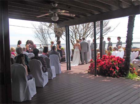 Photo of the downstairs patio